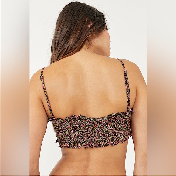 NWOT Picnic Bandeau Bra In Black Floral Combo Size Small - Picture 4 of 7